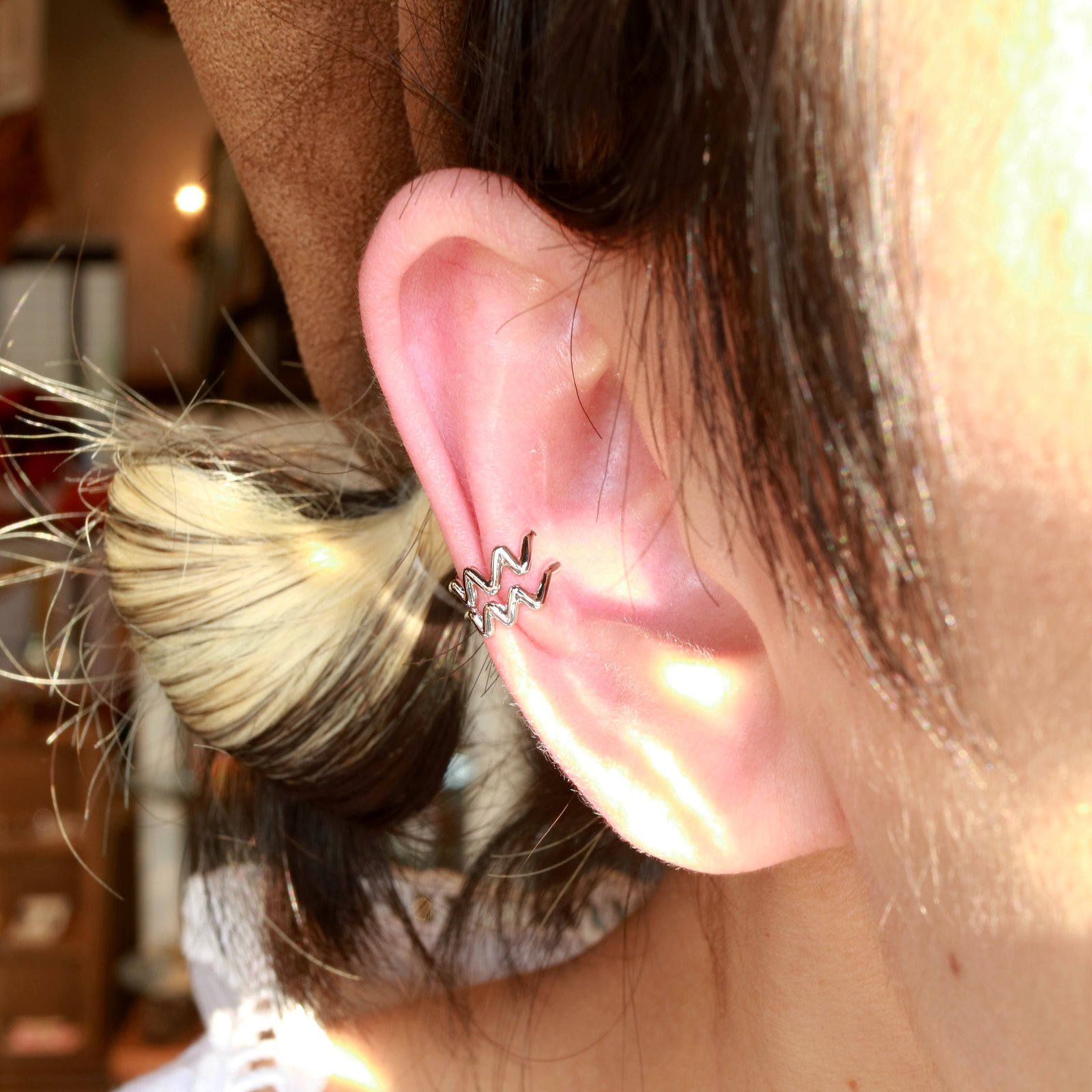 「horoscope earcuff Aquarius」イヤーカフ みずがめ座 シルバー(片耳)