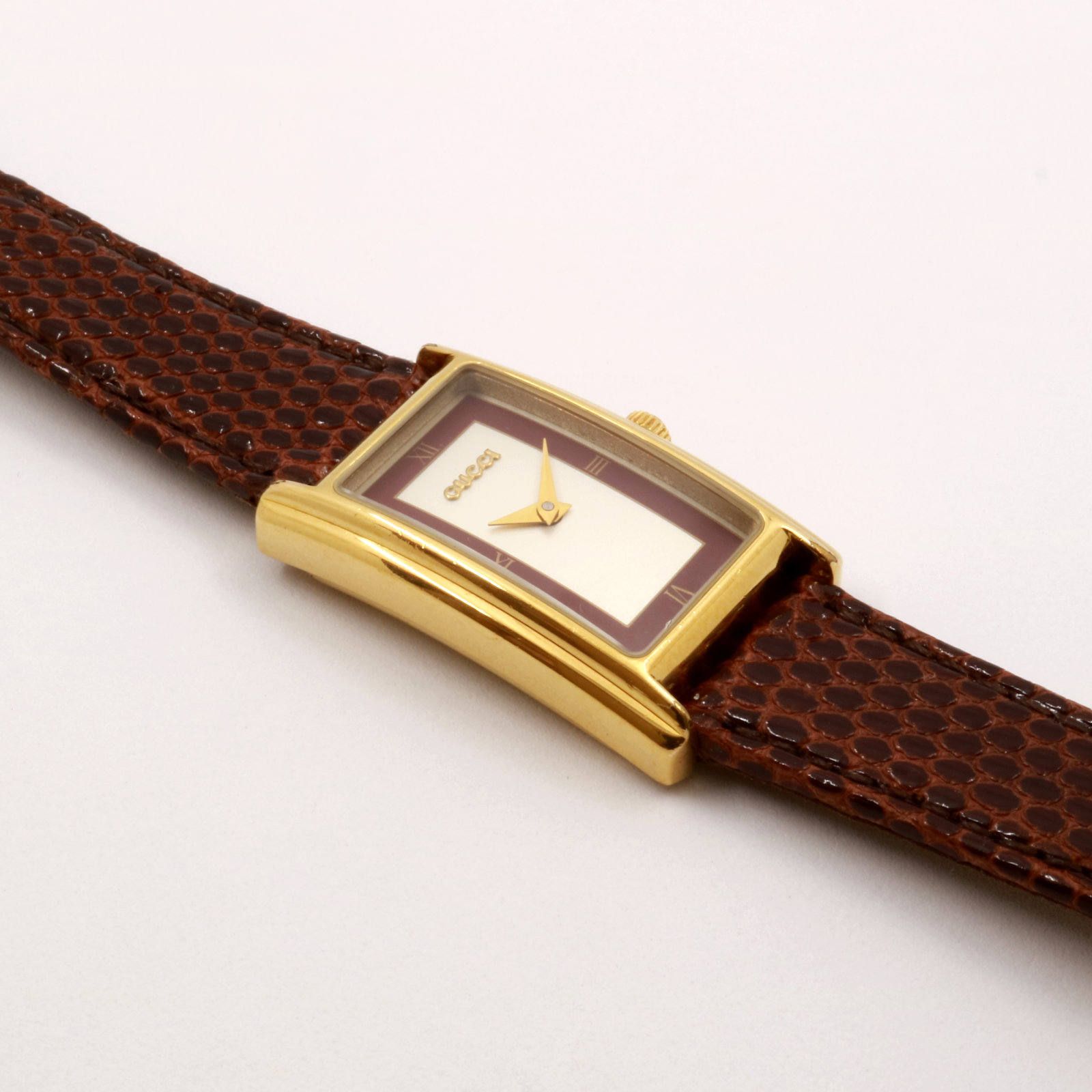 「2600L」VINTAGE WATCH ECRU DIAL with GOLD CASE【GUCCI】 1980~90's メンズ