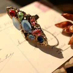 「60s 特大カクテルリング カラフルストーン」リング フランス