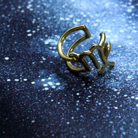 「horoscope earcuff Virgo」イヤーカフ おとめ座 ゴールド(片耳)