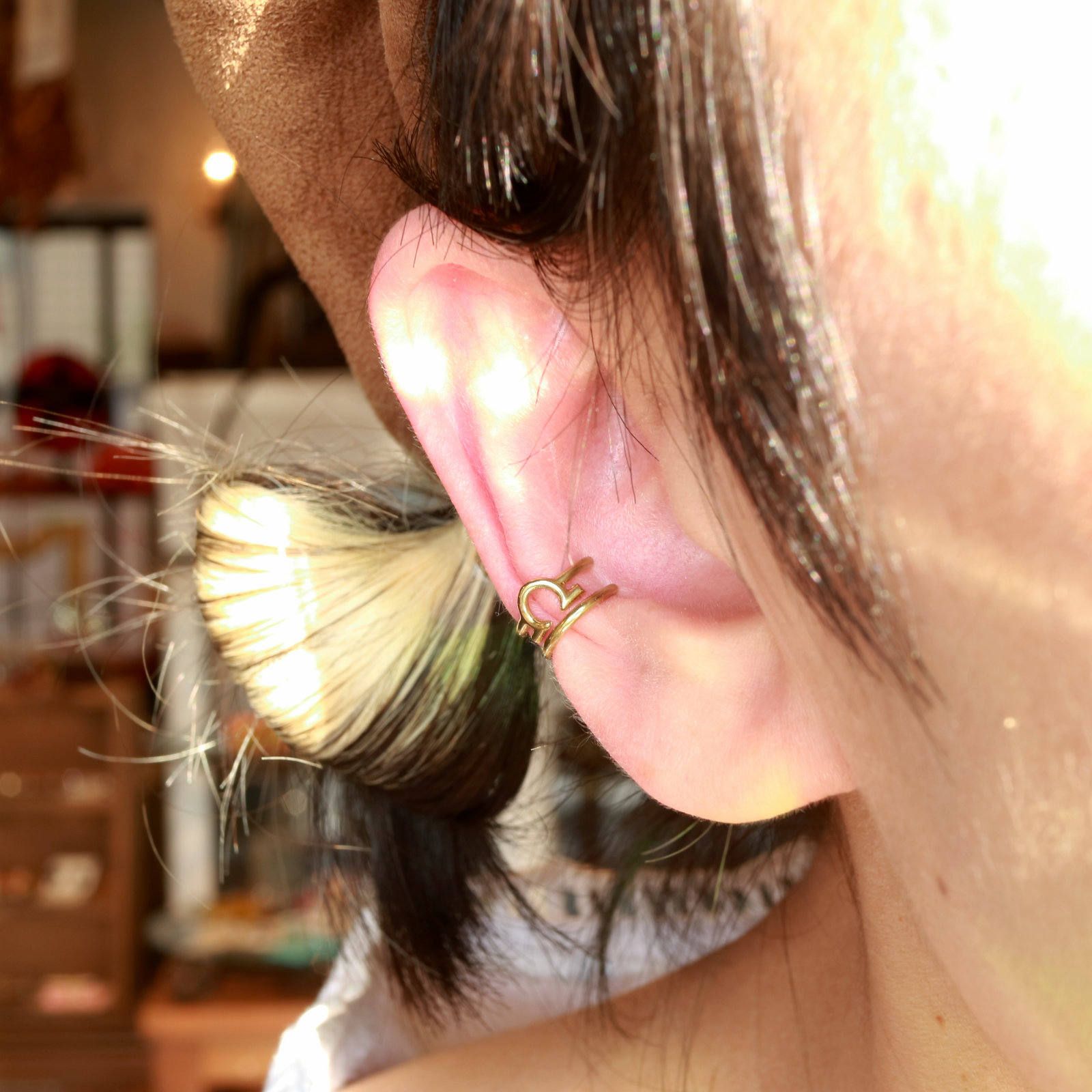 「horoscope earcuff Libra」イヤーカフ てんびん座 ゴールド(片耳)
