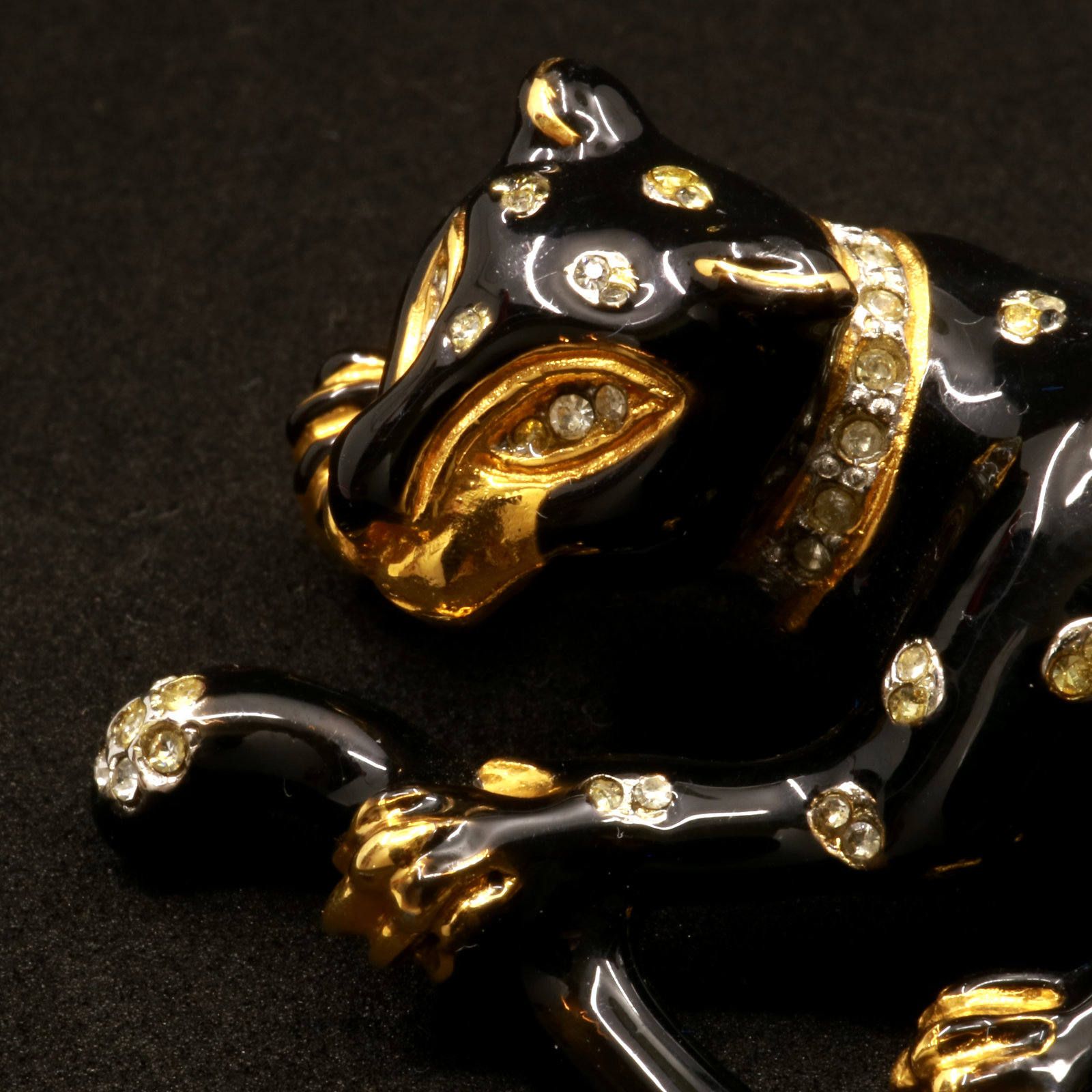 「80s クロヒョウ」ブローチ フランス LION DE PARIS
