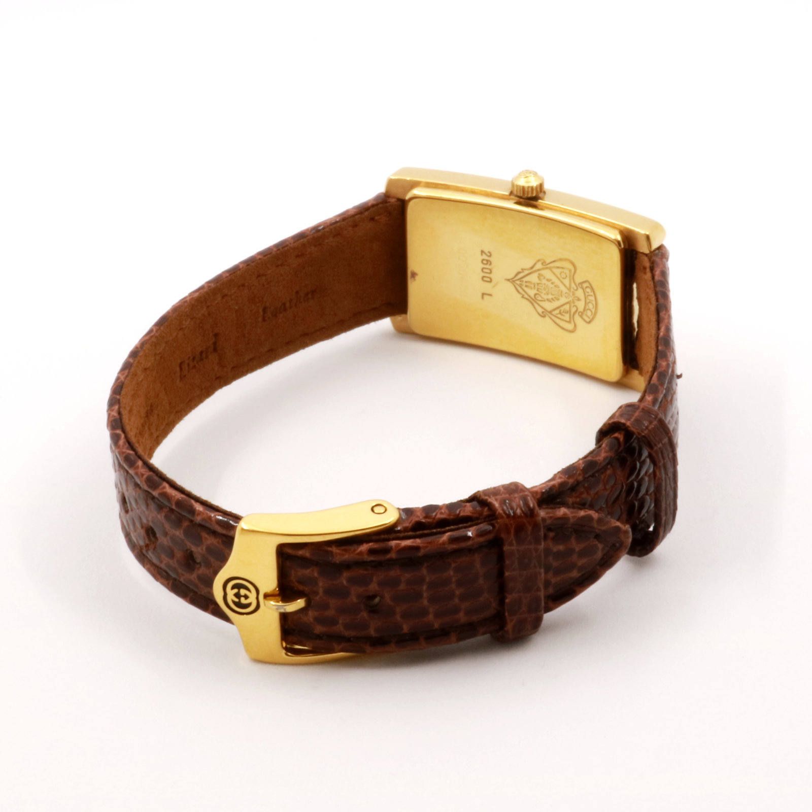 「2600L」VINTAGE WATCH ECRU DIAL with GOLD CASE【GUCCI】 1980~90's メンズ