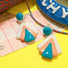 「3カラートライアングル」 ピアス 40'sスタイル