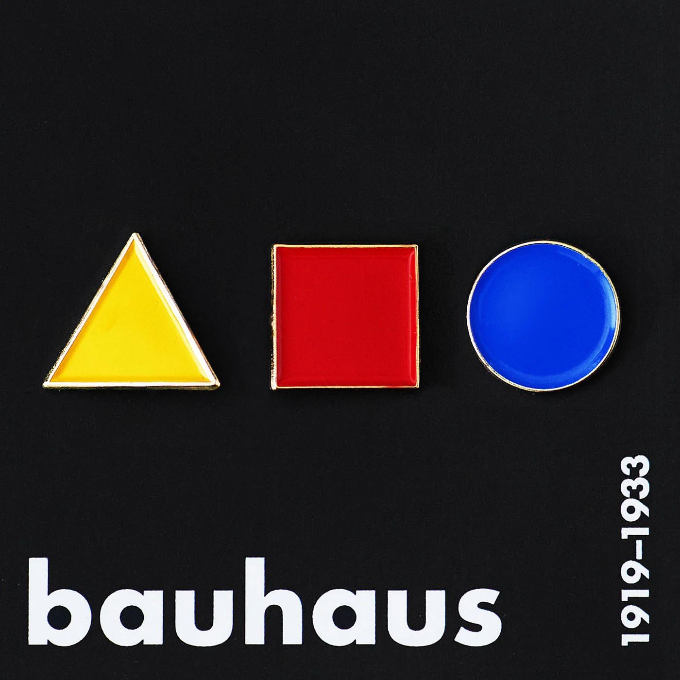 「Basic Forms in the Primary Bauhaus Colours」ピンズ バウハウスコレクション