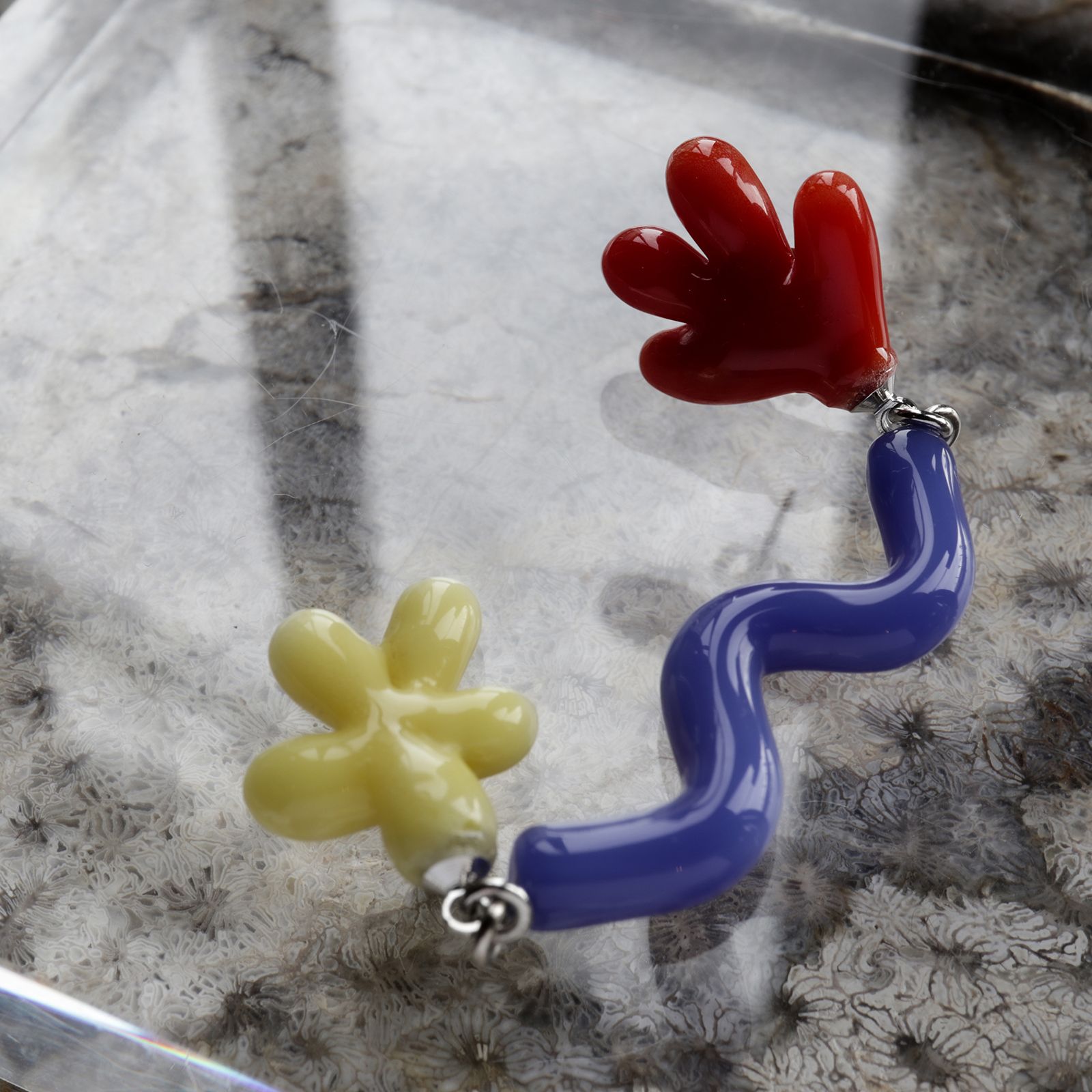 「Matisse Pierce Long」ピアス（片耳） レッド×イエロー1