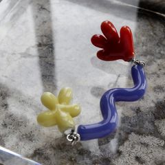 「Matisse Pierce Long」ピアス（片耳） レッド×イエロー1
