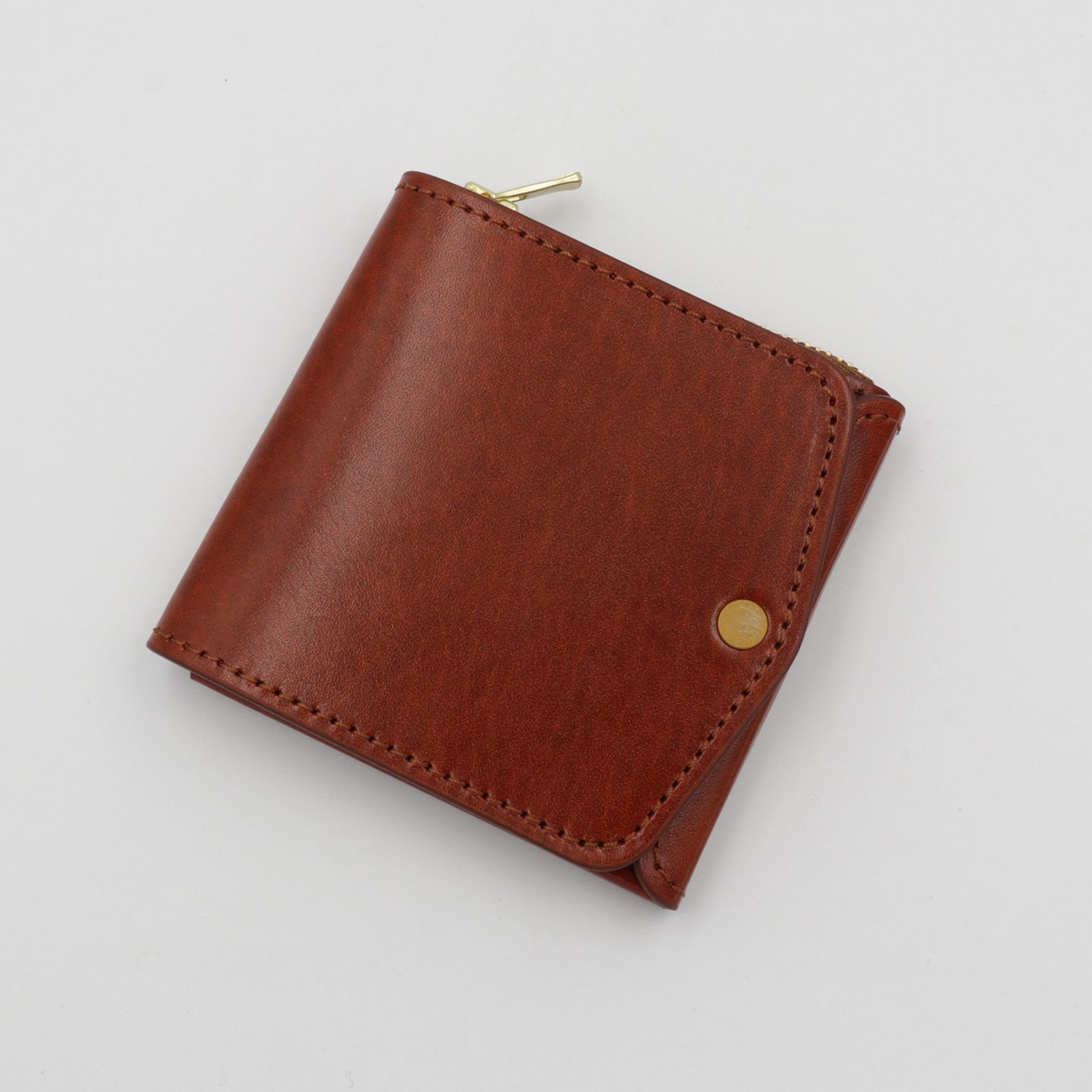 「小さく薄い財布SAKU ver.3 Plus Rugato」lightbrown