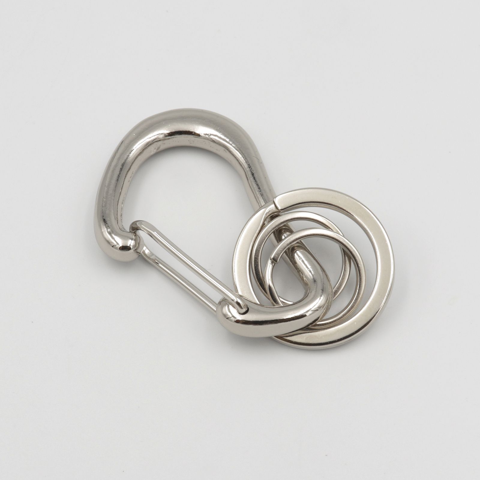 「BRASS KARABINER KEYRING」キーリング シルバー