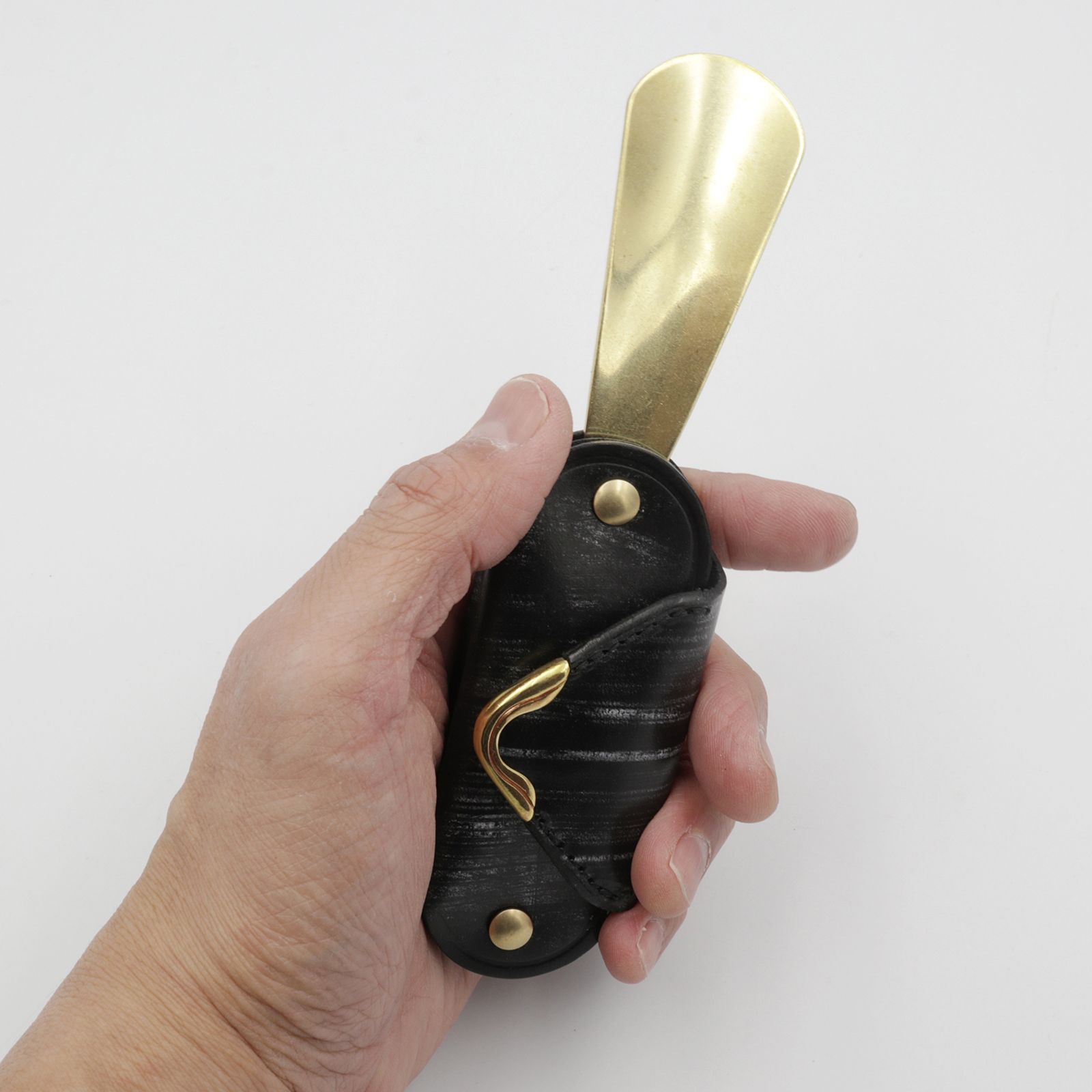 【Cramp】ミニキーケース＆シューホーン ブライドルレザー ネイビー