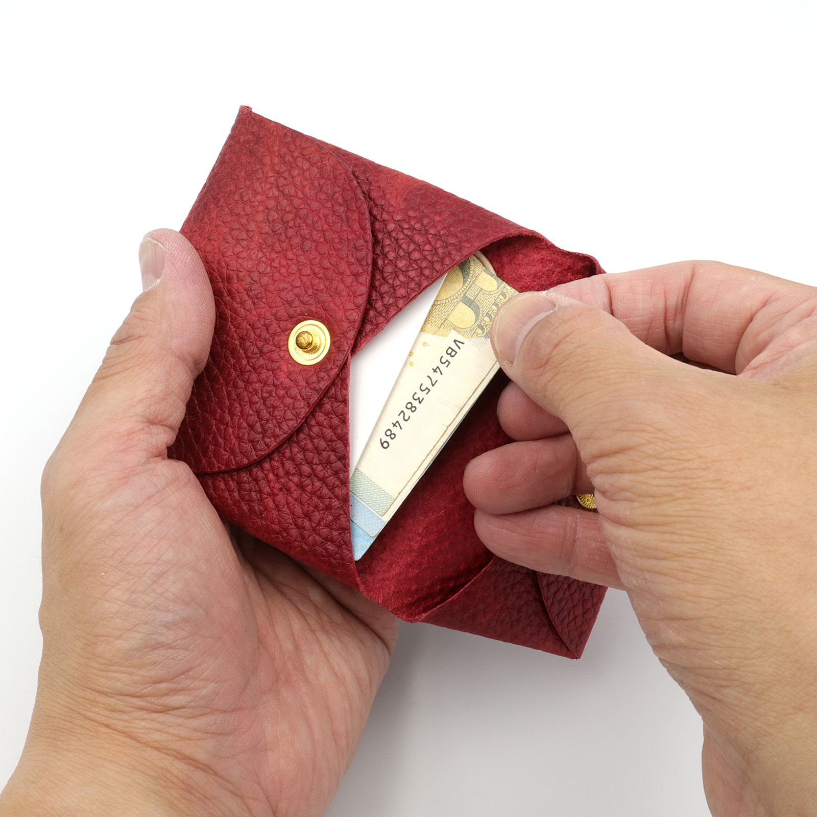 「コインケースしかく」小銭入れ ウーノ・グリーン