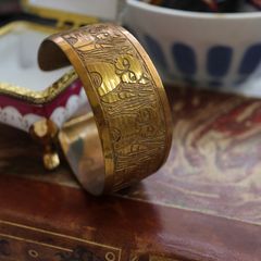 「猫柄ハンドメイド」ブレスレット ヨーロッパ イタリア 1970s