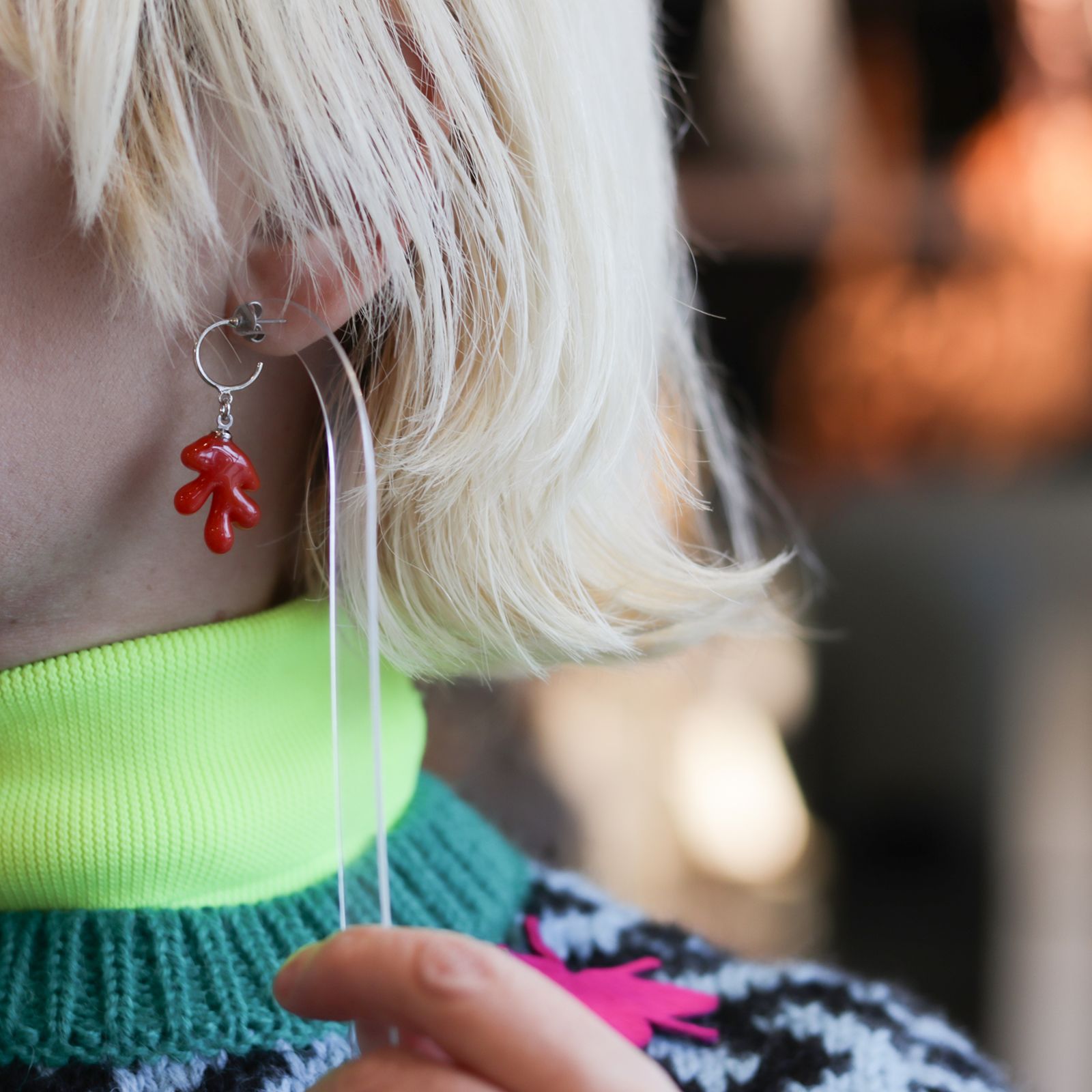 「Matisse Pierce mini」ピアス（片耳） レッド