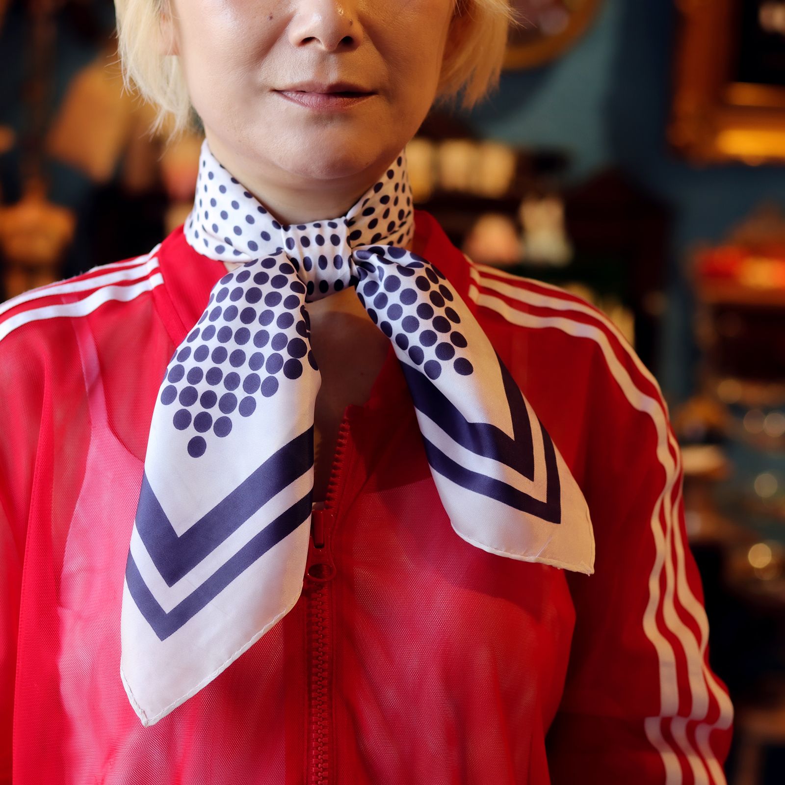 「パルスドット」ヴィンテージスカーフ ヨーロッパ