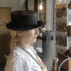 【送料無料対象外】黒い羽根のストローキャノチエ ブラック