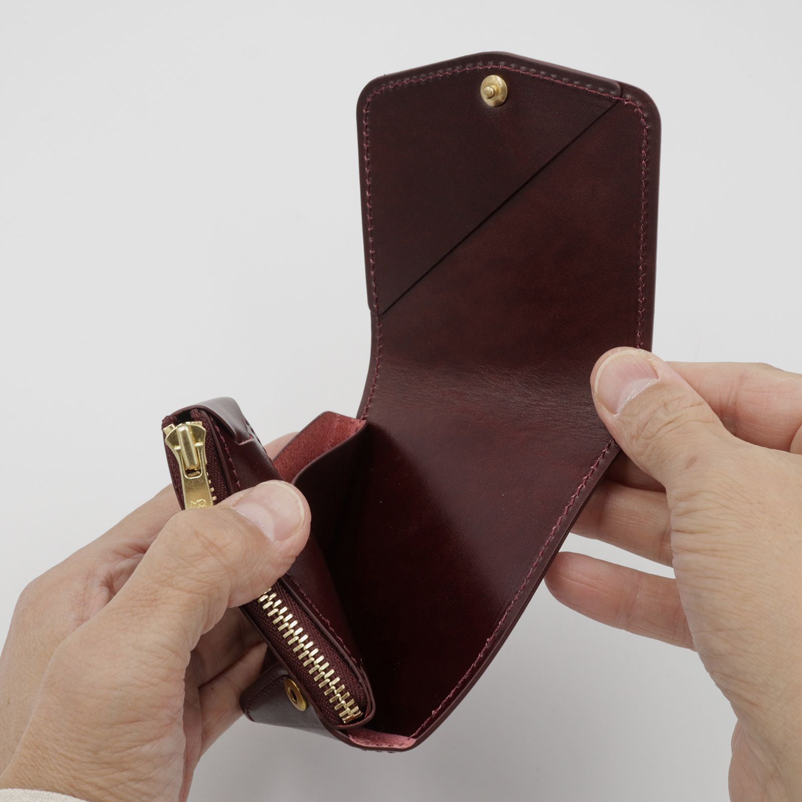 「小さく薄い財布SAKU ver.3 Plus Rugato」wine