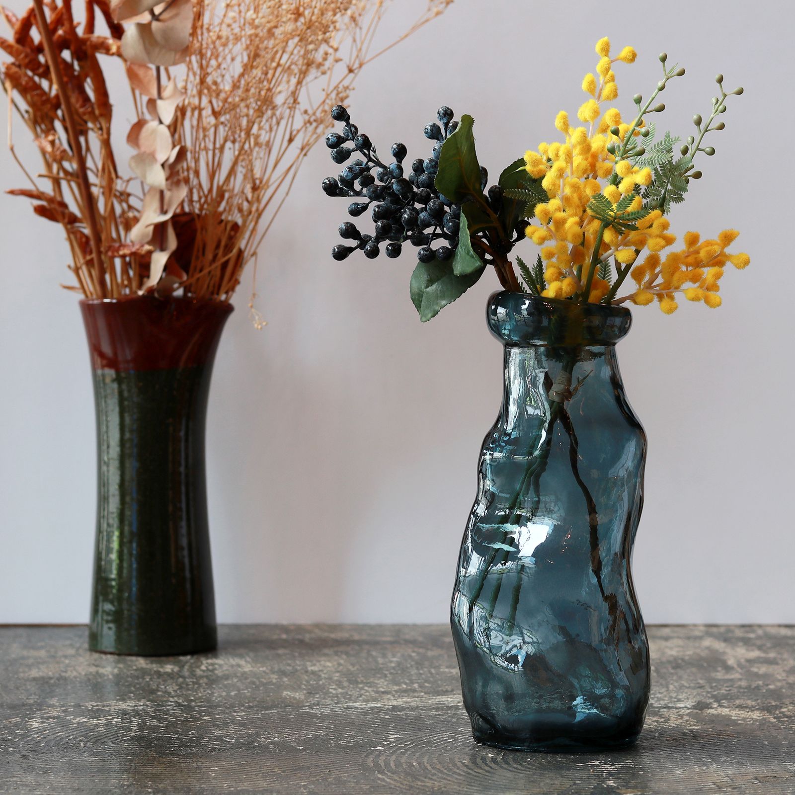 "OBJET VASE Petroleum"Lubech Living デンマーク