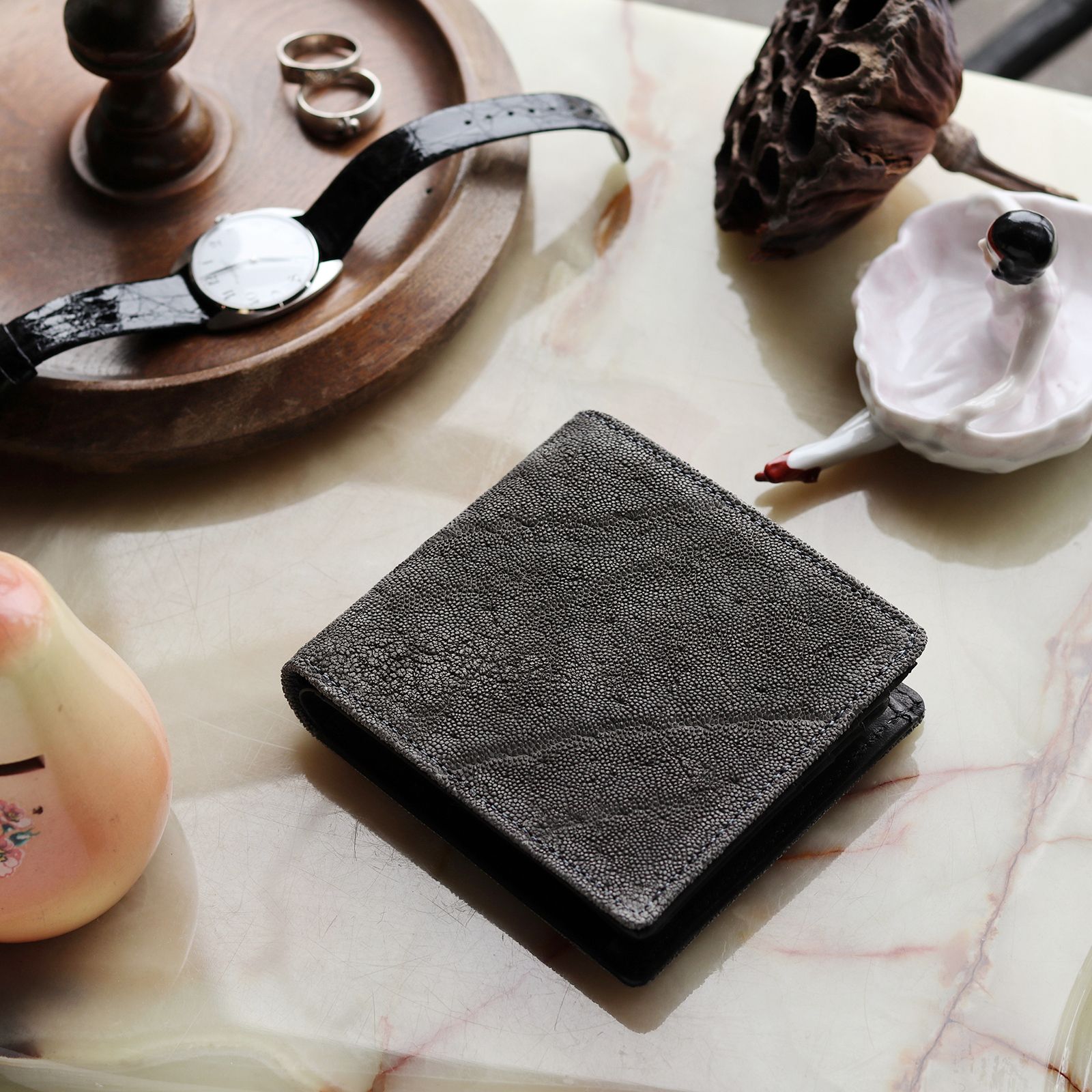 「ZOU」短財布 グレー