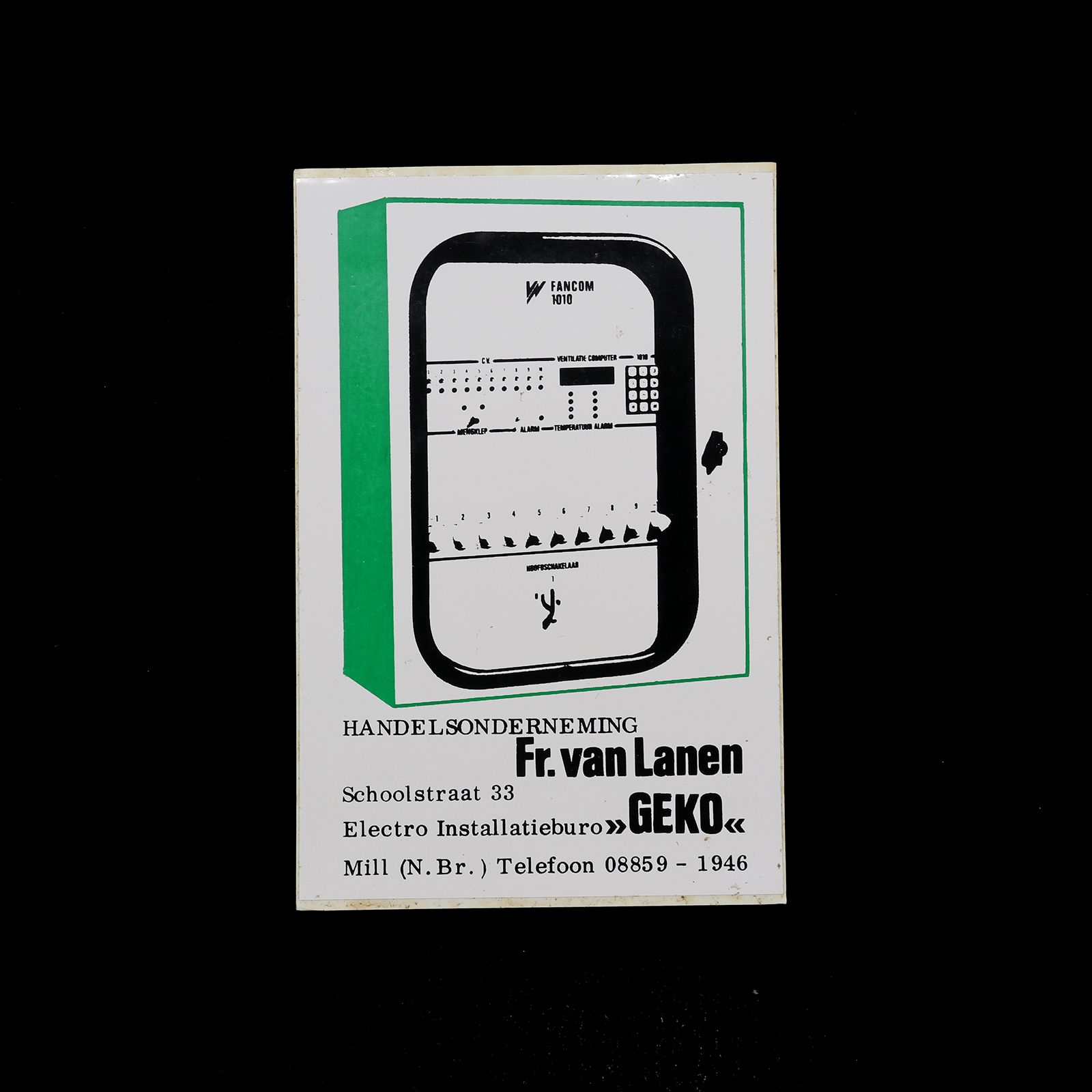 「Fr. Van Lanen GEKO」ヴィンテージステッカー ヨーロッパ