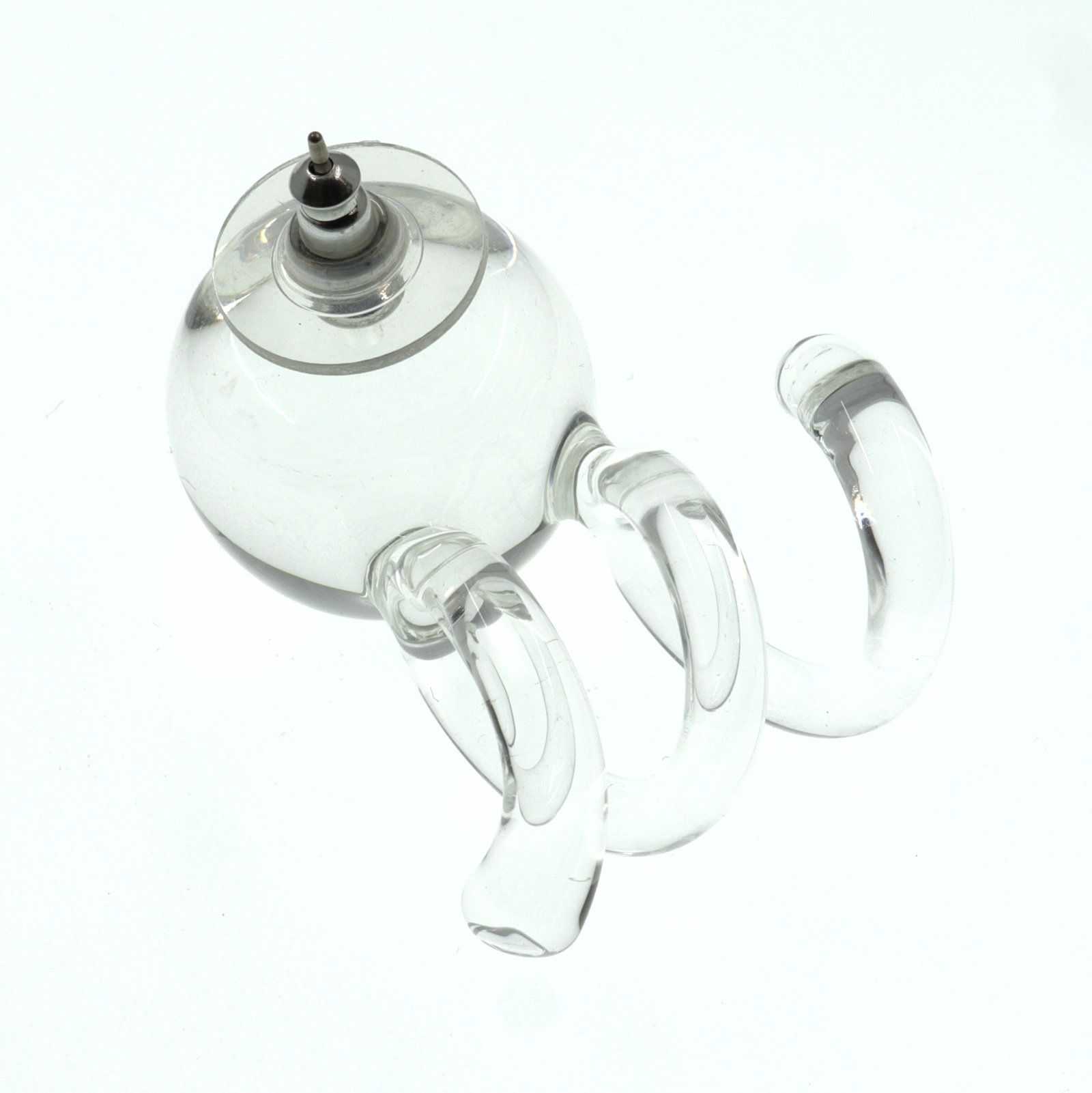 「New Spiral Glass」ピアス(片耳) クリア