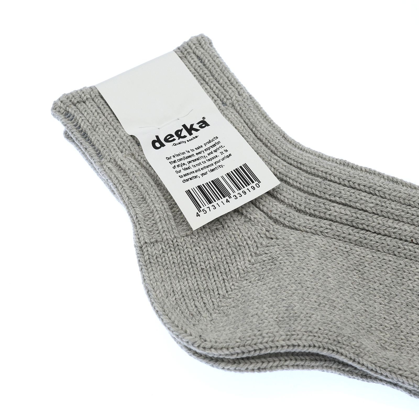 Low Gauge Rib Socks Short Length フェザーグレー 靴下