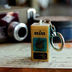 cafe RELAX コーヒー豆 フレンチキーホルダー