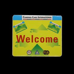 「Camping Card International Welcome」ヴィンテージステッカー ヨーロッパ
