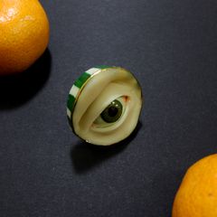 「目」リング グリーンC