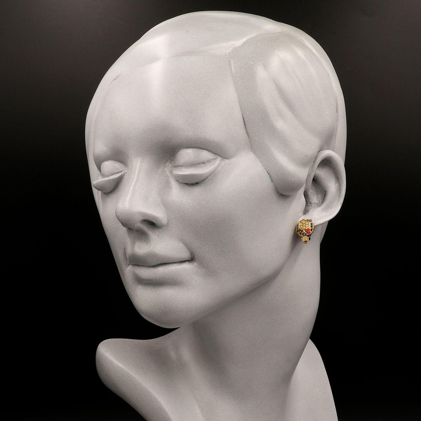 「モザイクオーバル」イヤリング ヨーロッパ D'ORLAN