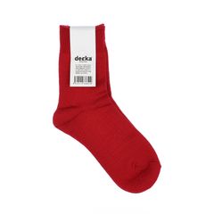 Mercerized Socks GIZA レッド 靴下