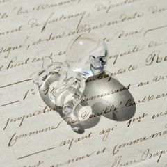 「New Spiral Glass」ピアス(片耳) クリア