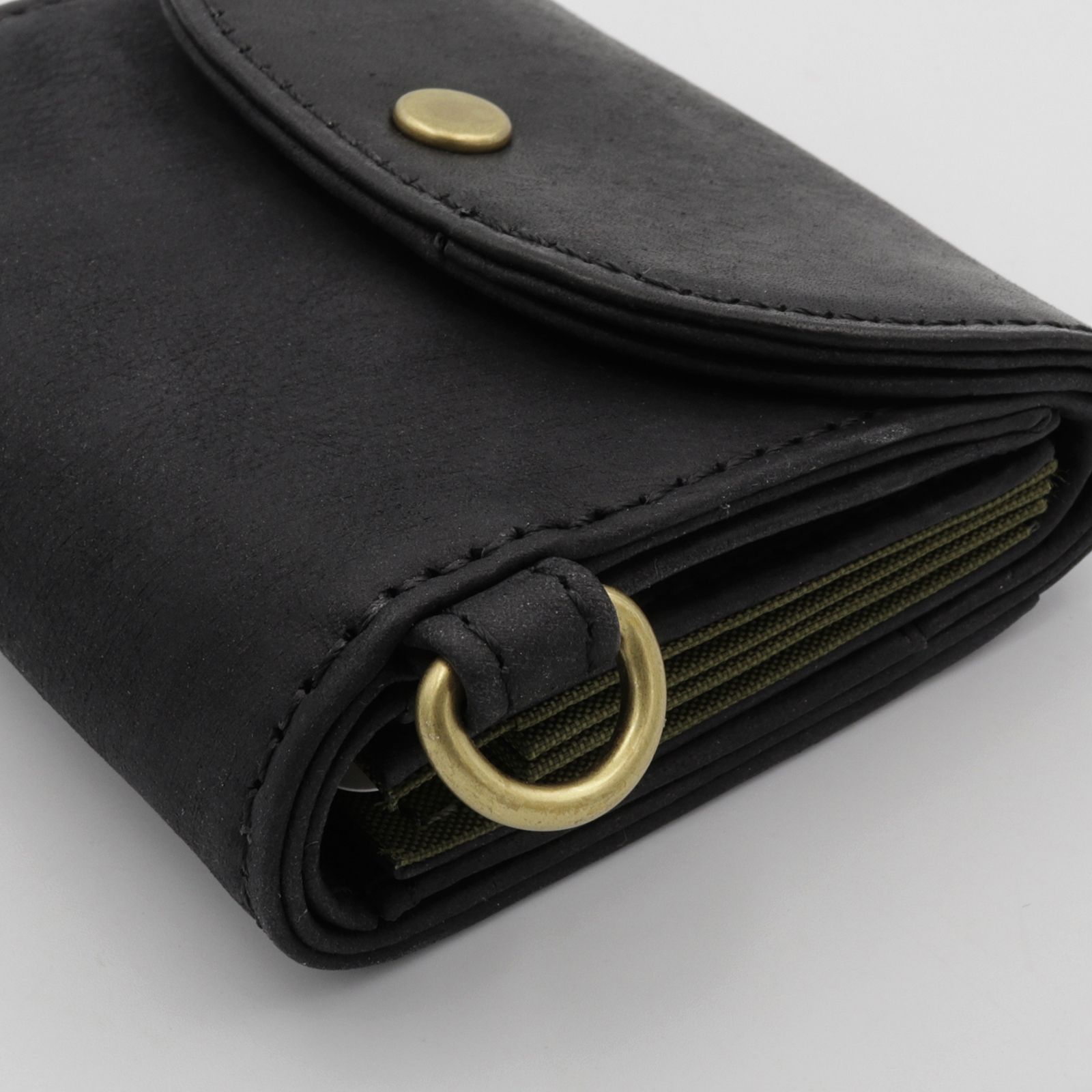 「PUFU」コンパクト財布 ブラック