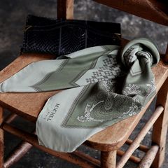 「サイレントグリーン」ヴィンテージスカーフ フランス MICHEL Paris