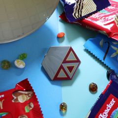 「70s ジオメトリックヘキサゴン」シルバー ブローチ イギリス