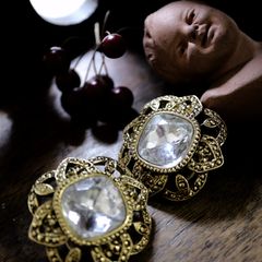 「70sフィリグリーフラワー」イヤリング ヨーロッパ AVON