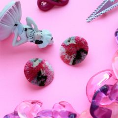 「TRIBO ジオメトリック」イヤリング ピンク【collection de couleurs de sachikoism】