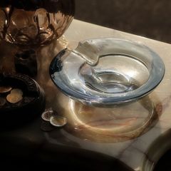 「GLASS ASHTRAY Large」ブルー