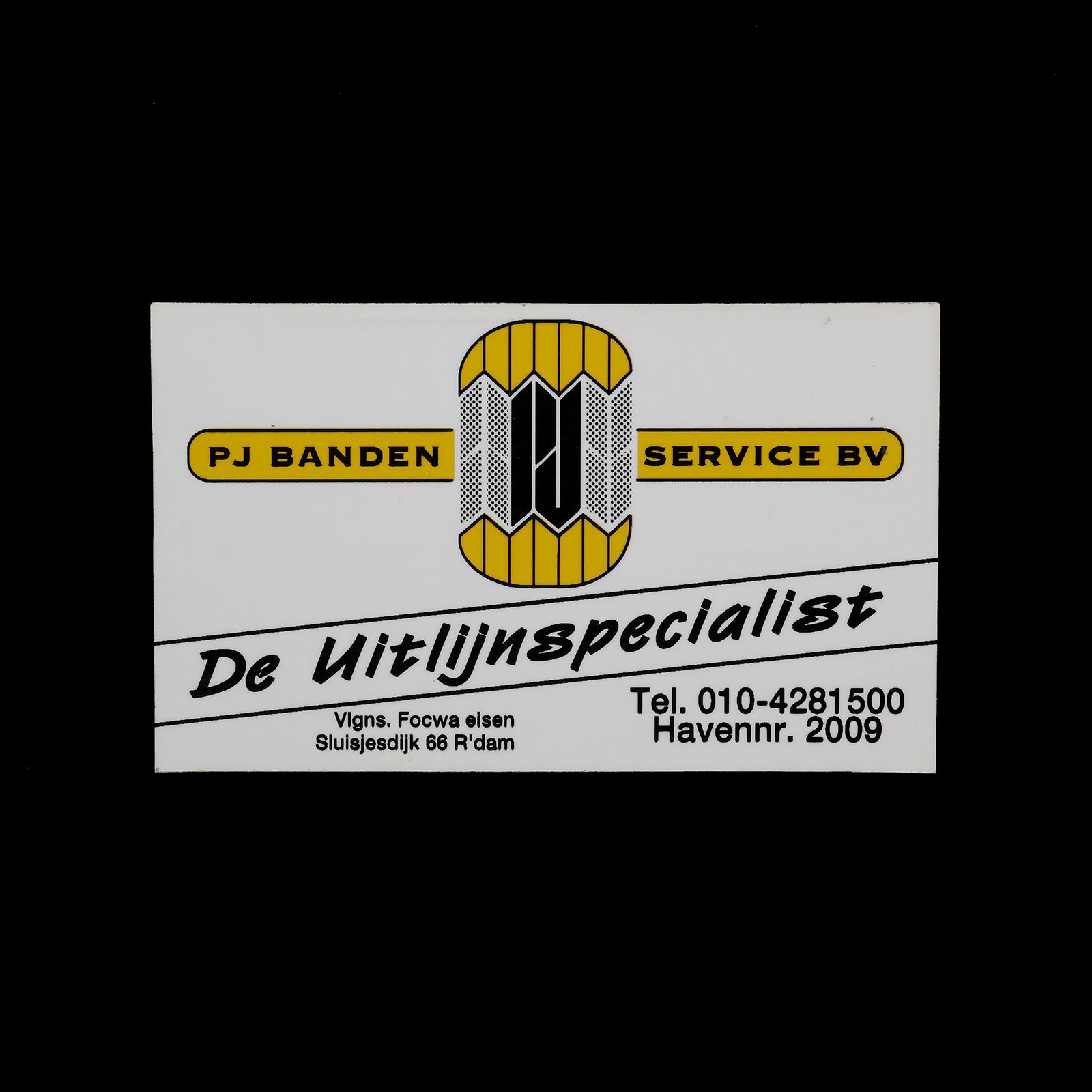 「PJ BANDEN SERVICE BV」ヴィンテージステッカー ヨーロッパ