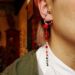 「STICKくるりロングビーズ」イヤーカフ