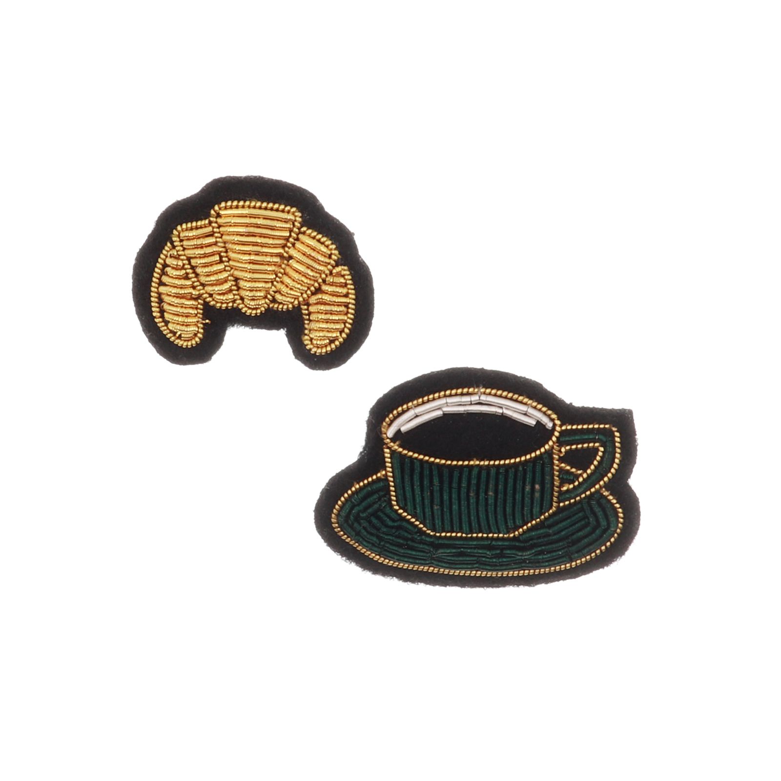 「Cafe+Croissant」ブローチ
