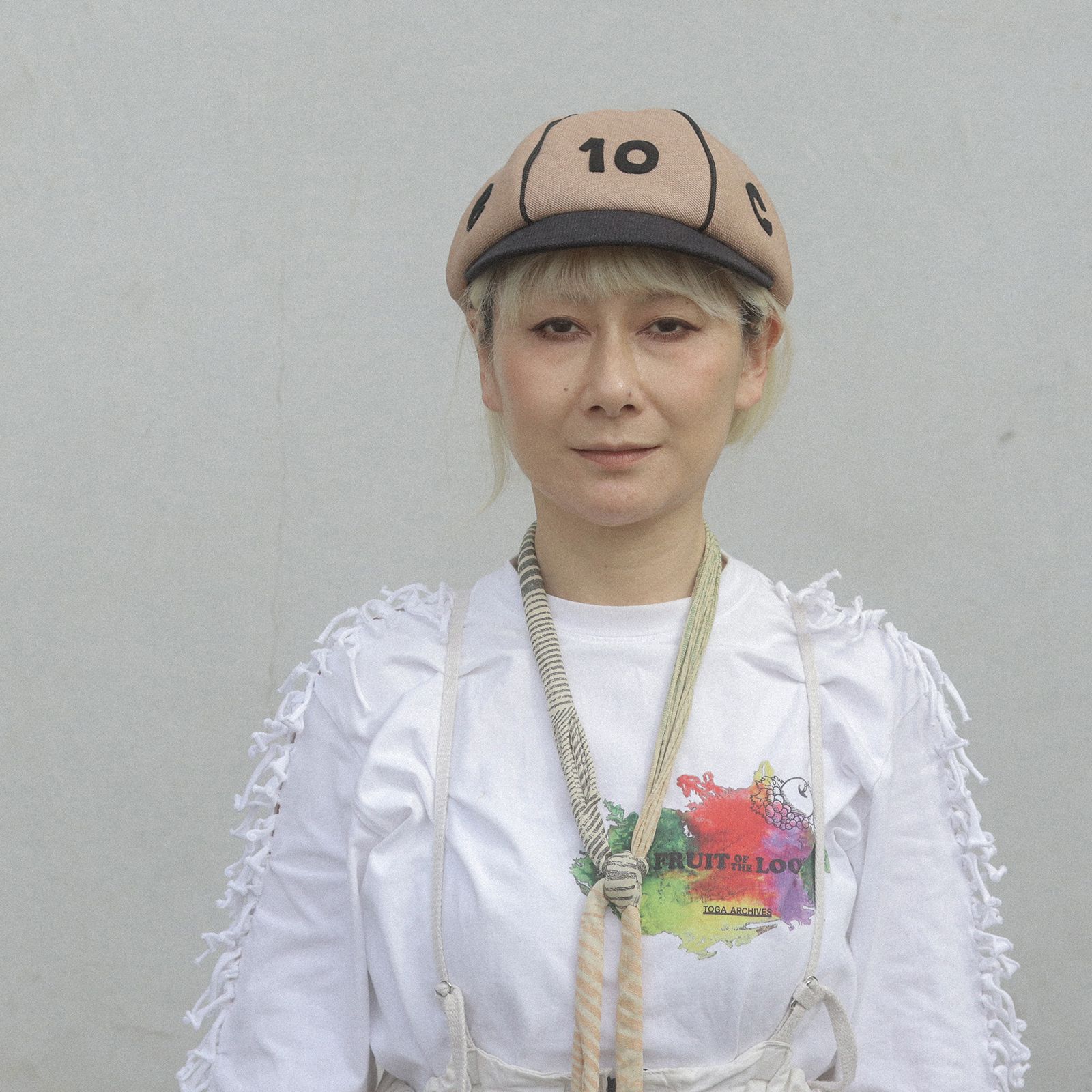 【送料無料対象外】アップリケキャップ ベージュ×ブラック