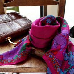 「フローラルガーデン」ヴィンテージスカーフ ヨーロッパ