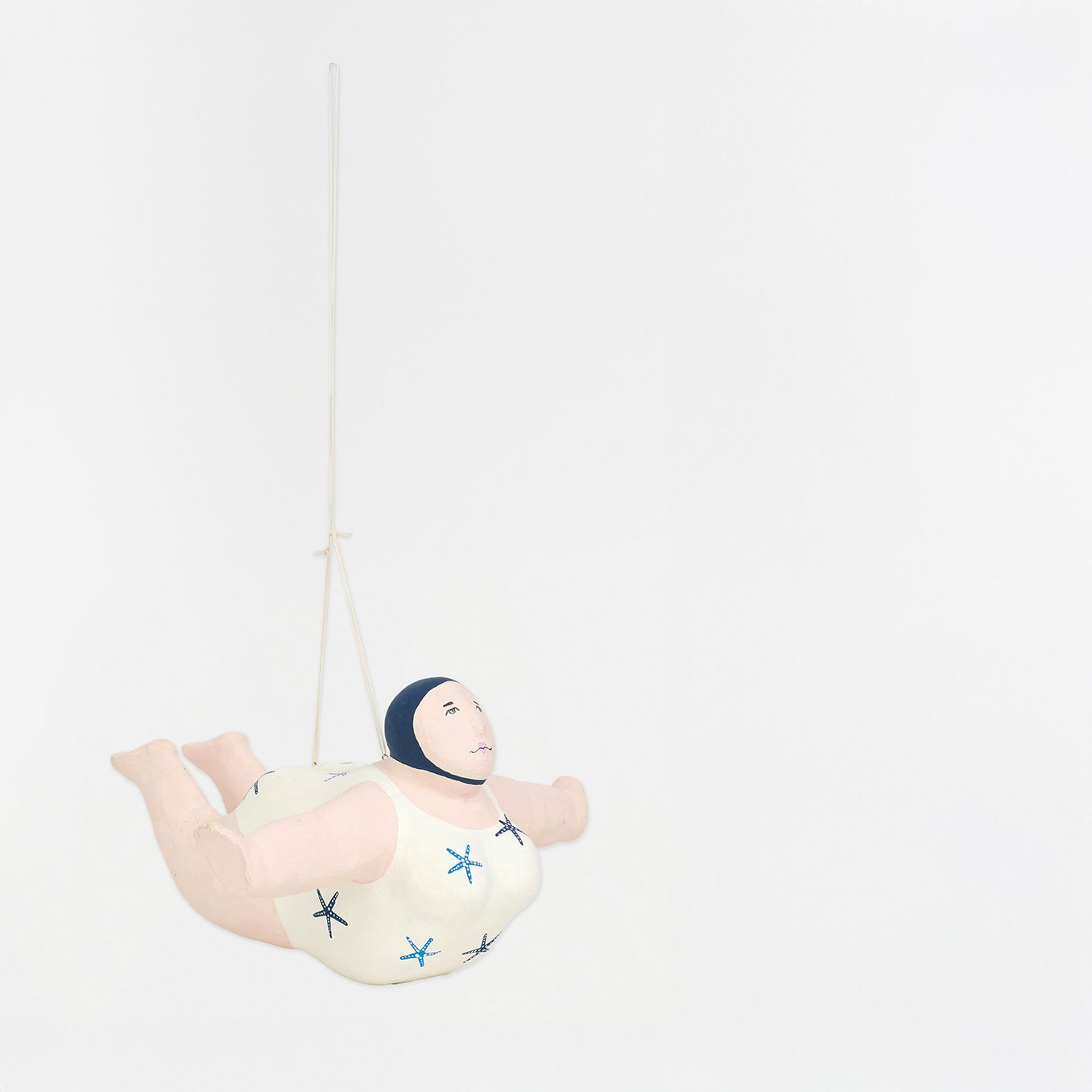 PAPIER MACHE HANGING DIVER WHITE 【BATELA】