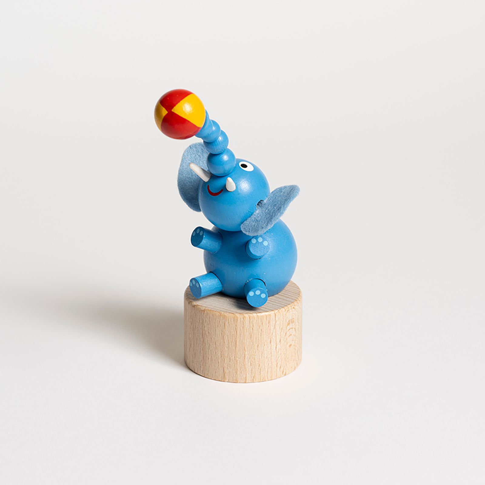 「Blue Elephant」DETOA Wooden Push Toy