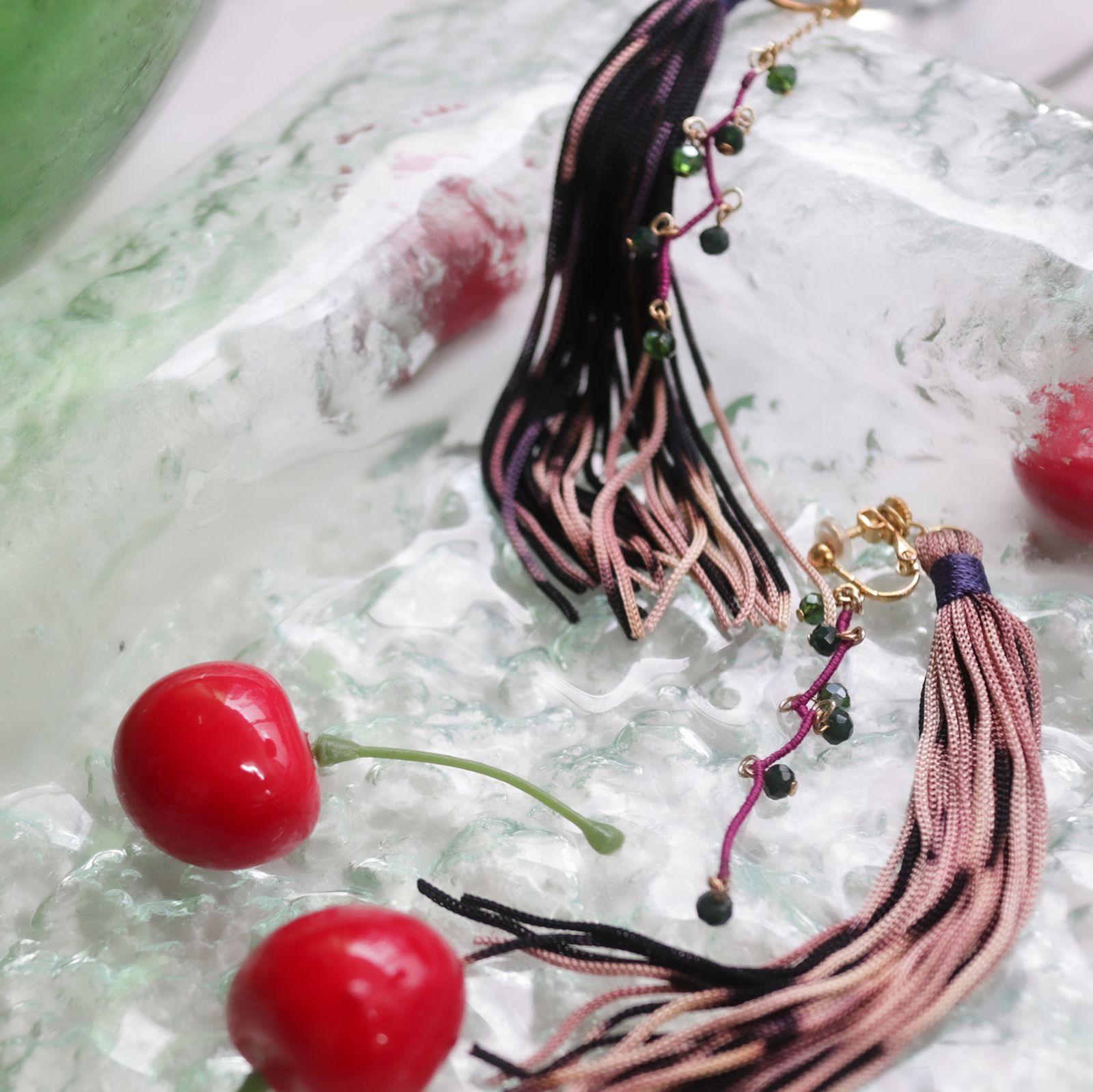 「Fete de l'eau TEO 水中花」イヤリング