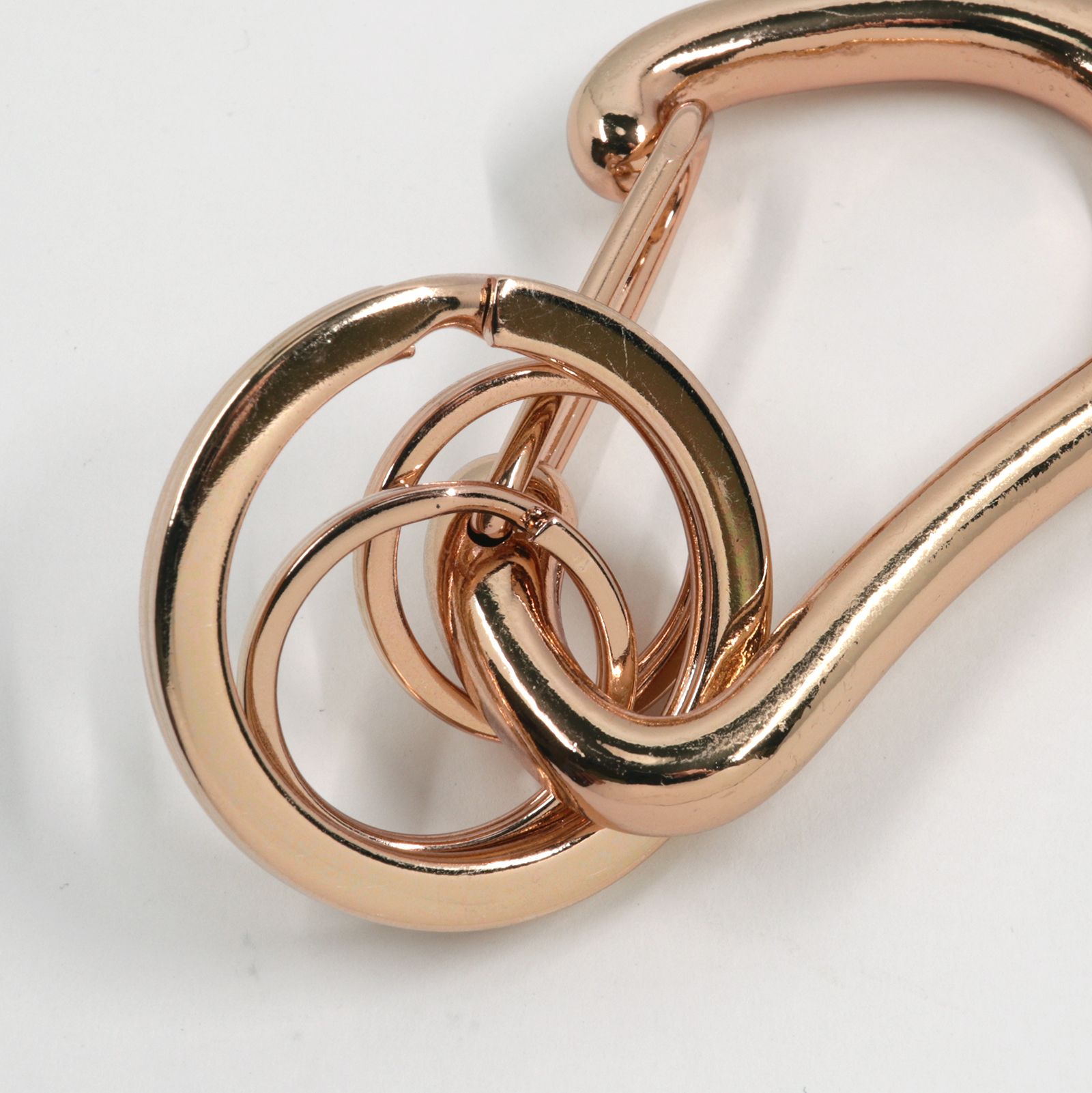 「BRASS KARABINER KEYRING」キーリング ピンクゴールド