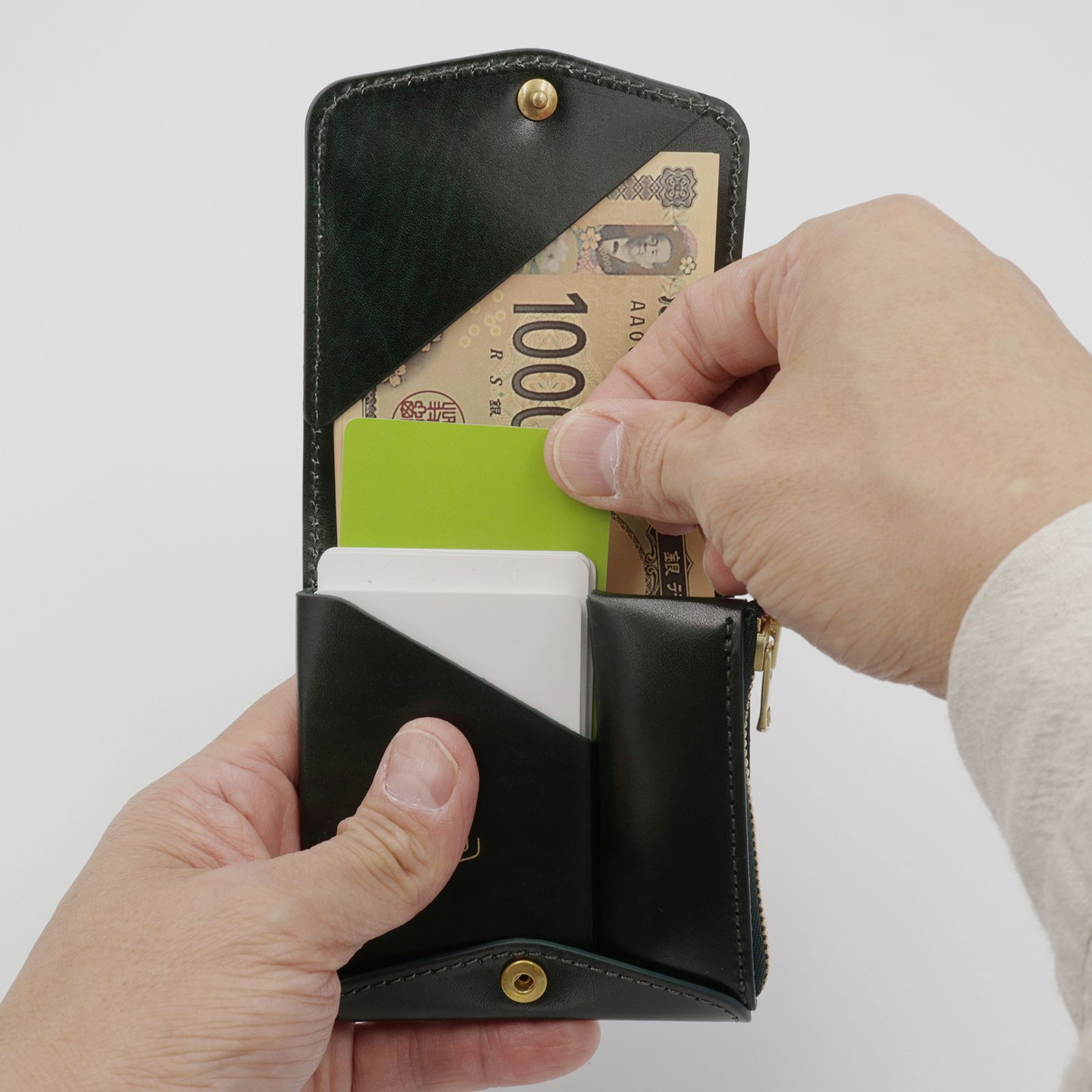 「小さく薄い財布SAKU ver.3 Plus Rugato」blue