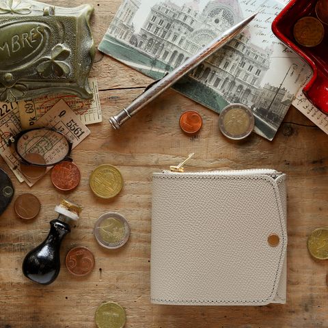 「小さく薄い財布SAKU ver.3 Plus Noblessa ノブレッサ」ライトグレー