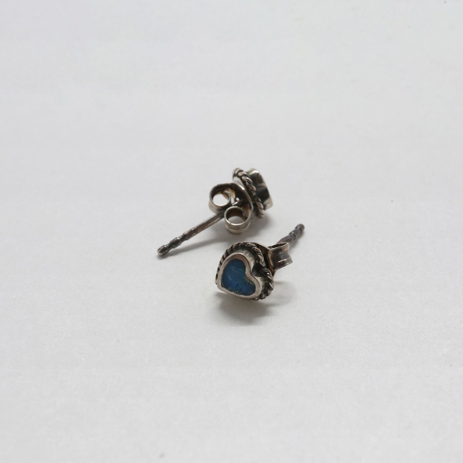 「ミニハートターコイズ」ピアス ヨーロッパ silver925