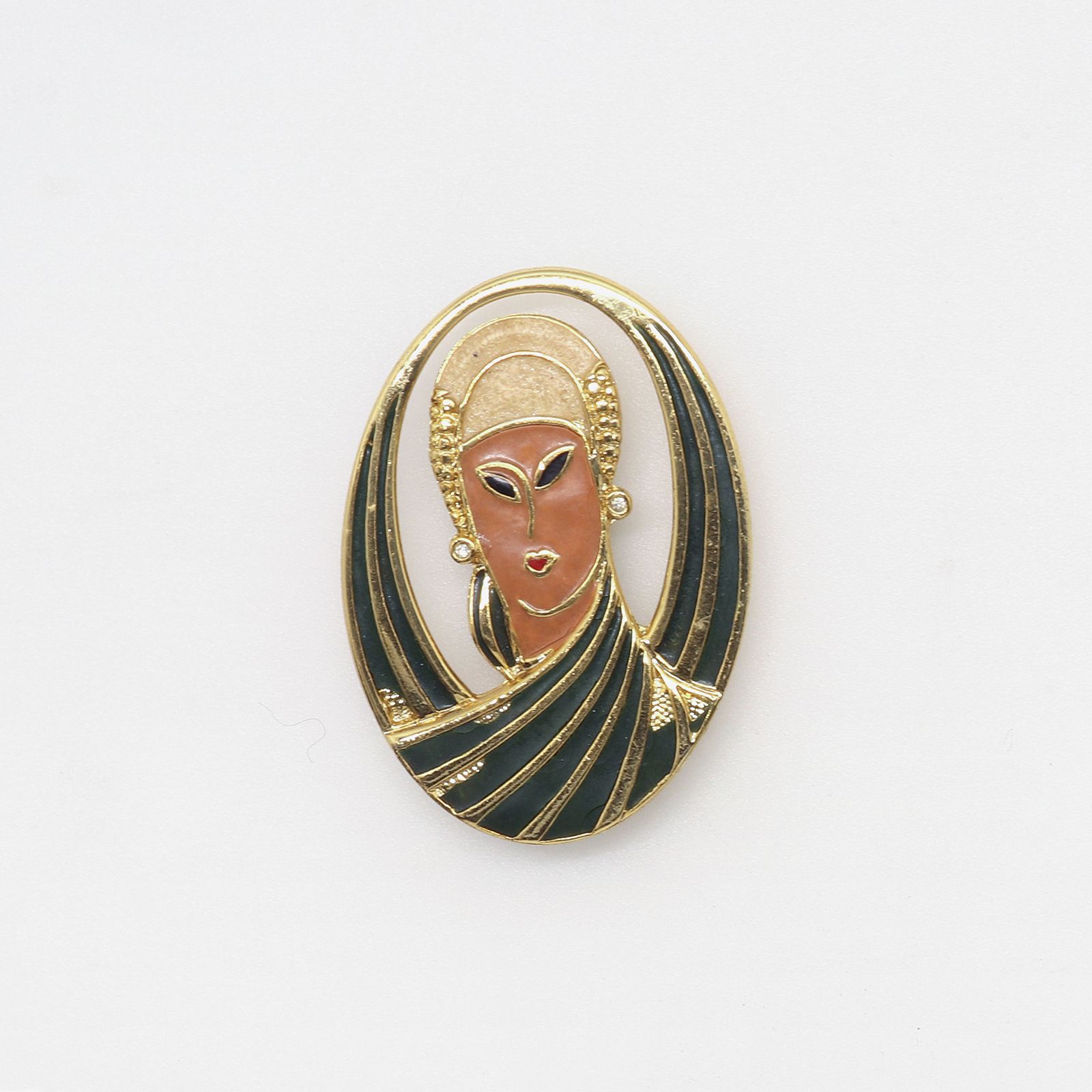 「アールデコレディ」ブローチ フランス ORENA paris